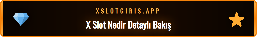 X Slot platformunun tanımını ve özelliklerini gösteren grafik.