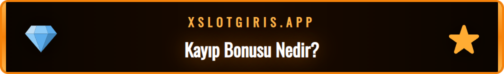 Xslot iade bonusu hesaplama mekanizmasını gösteren mor temalı infografik.